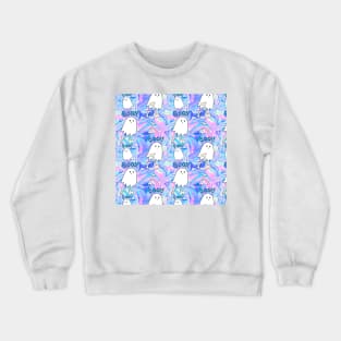 Ghost and Bones Pastel Grunge - Large Pattern Crewneck Sweatshirt